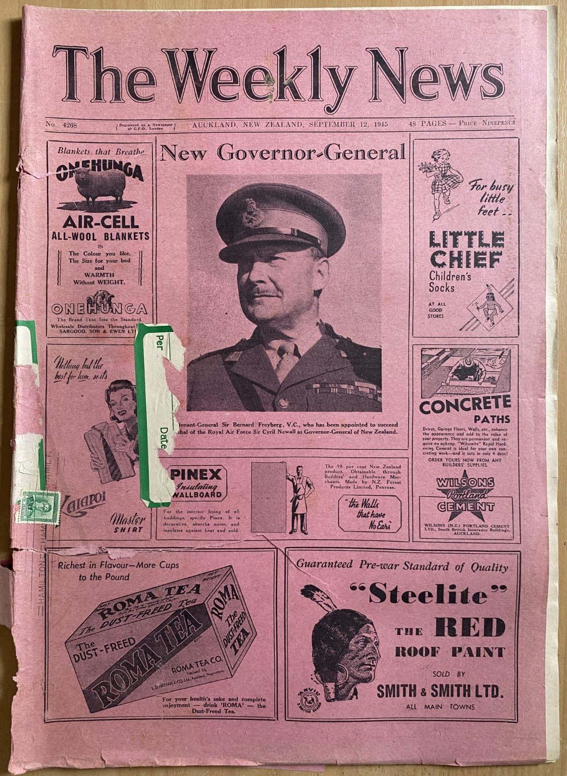 OLD NEWSPAPER: The Weekly News - No. 4268, 12 September 1945