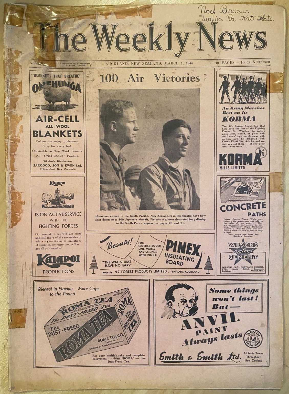OLD NEWSPAPER: The Weekly News - No. 4188, 1 March 1944