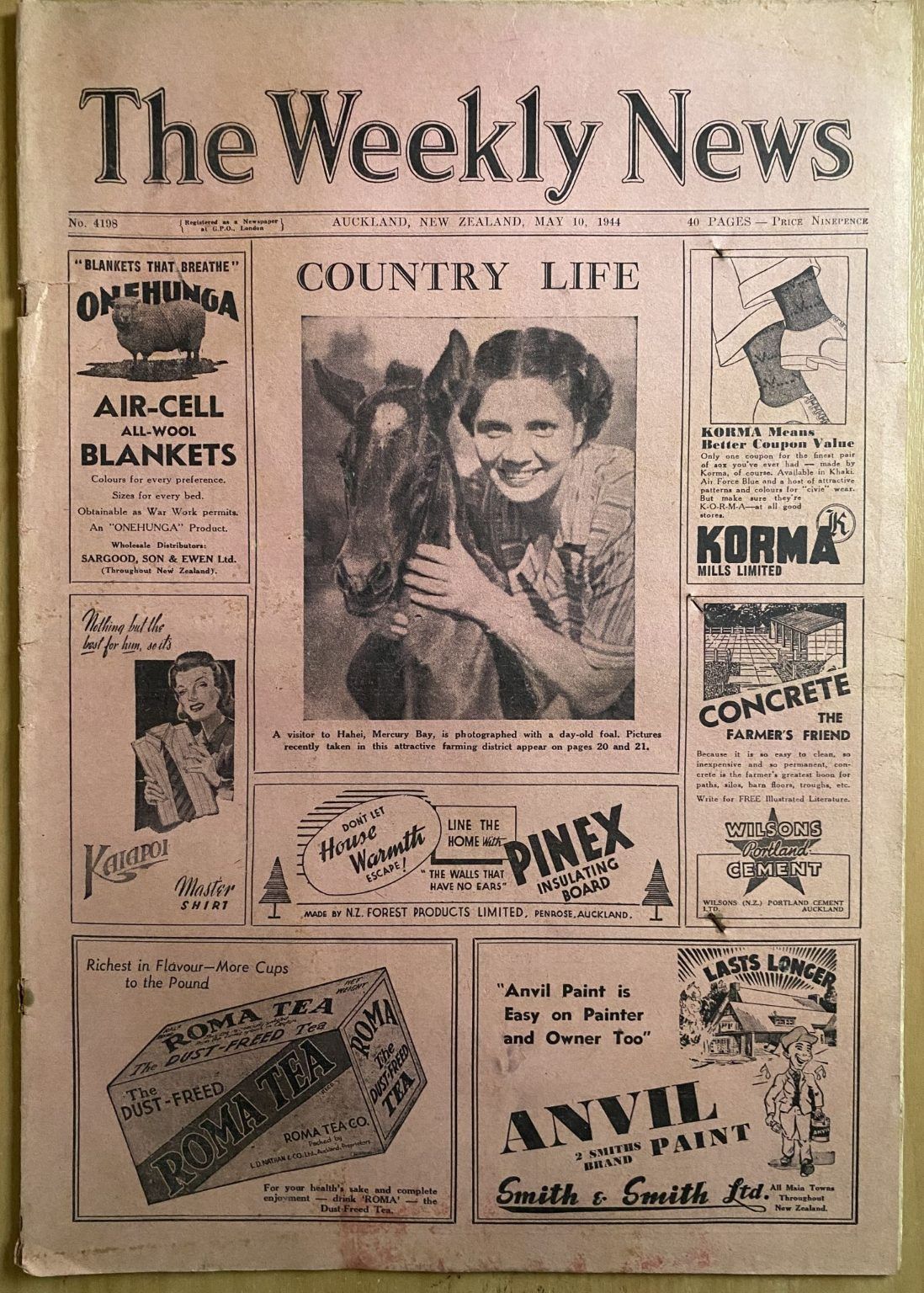 OLD NEWSPAPER: The Weekly News - No. 4198, 10 May 1944