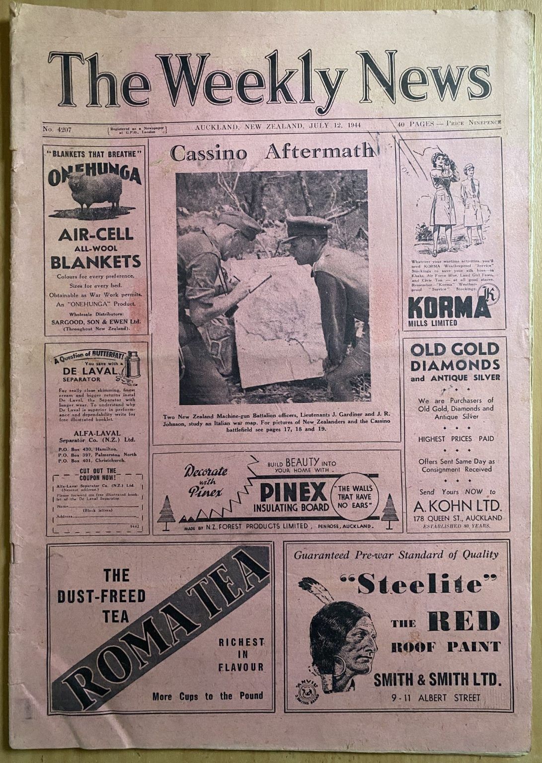 OLD NEWSPAPER: The Weekly News - No. 4207, 12 July 1944