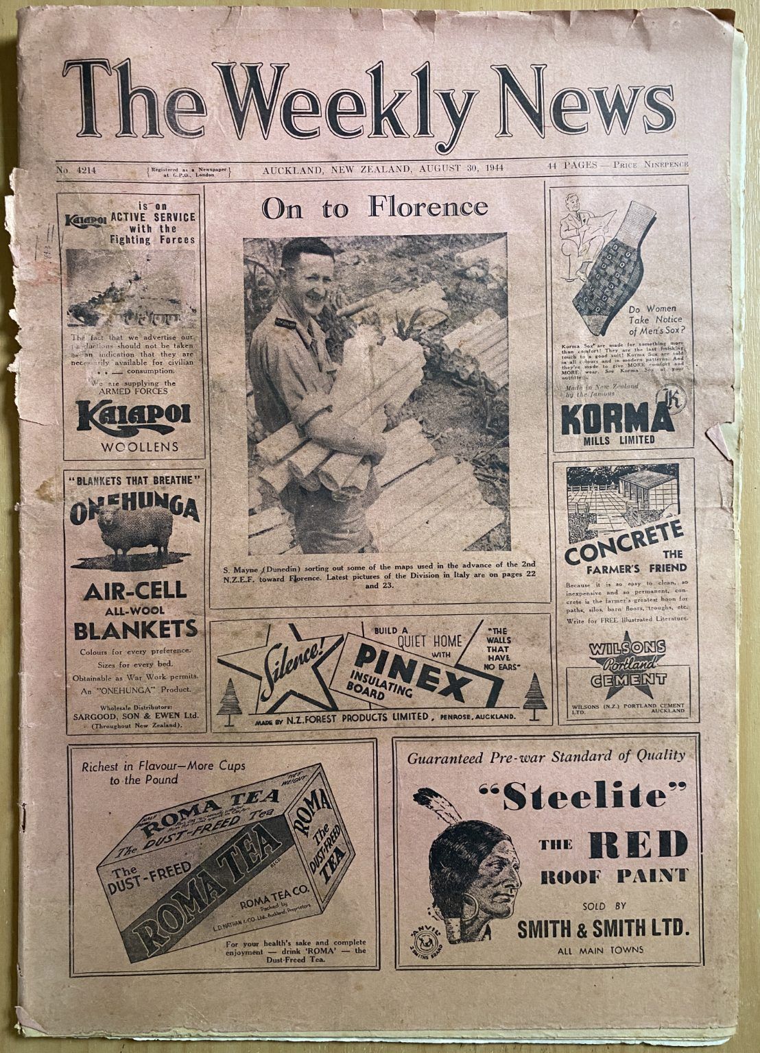 OLD NEWSPAPER: The Weekly News - No. 4214, 30 August 1944