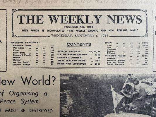 OLD NEWSPAPER: The Weekly News - No. 4215, 6 September 1944