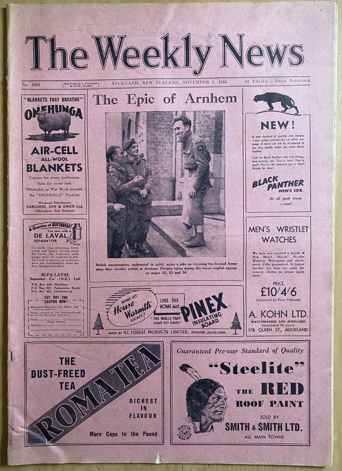 OLD NEWSPAPER: The Weekly News - No. 4223, 1 November 1944