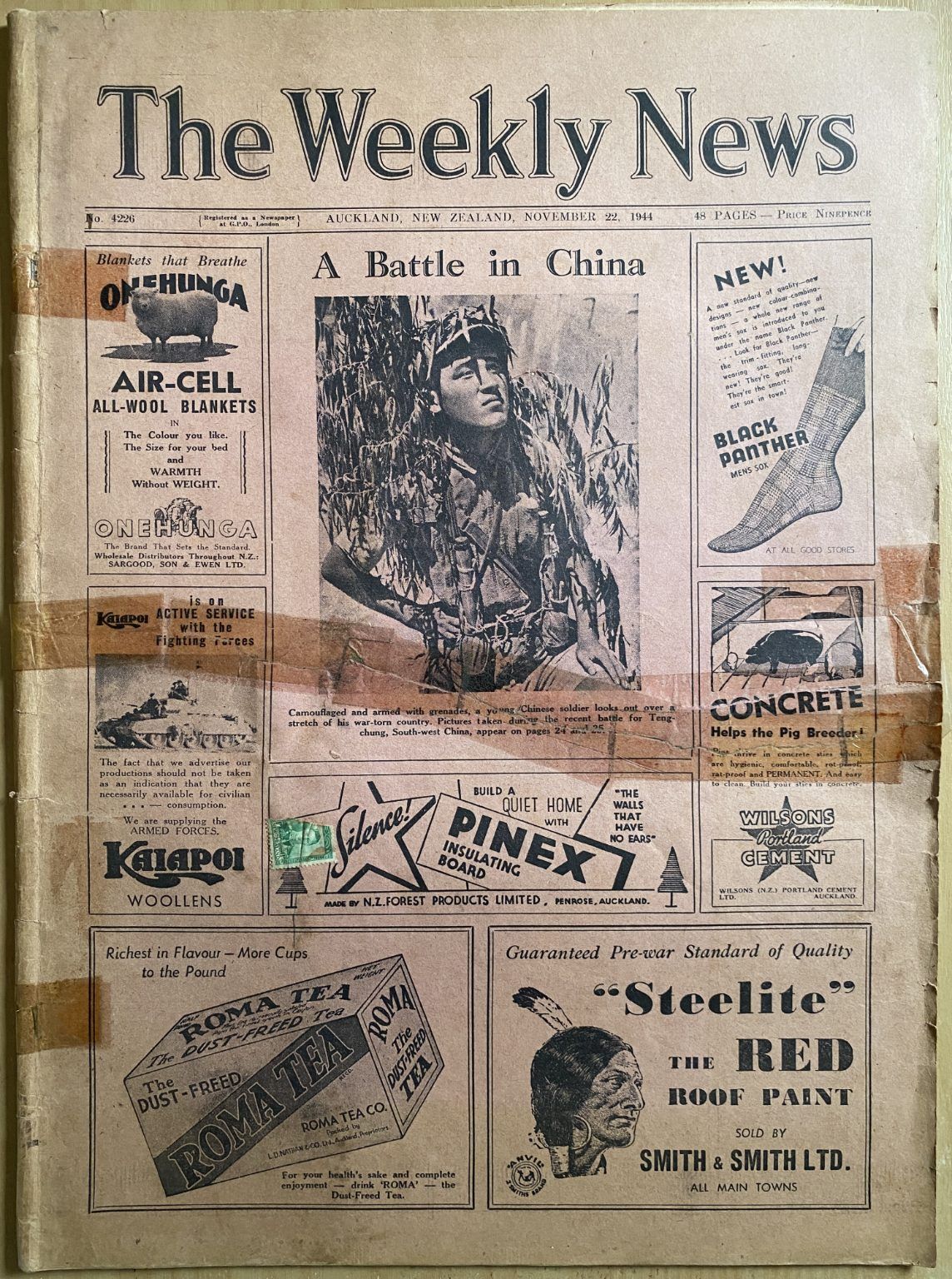 OLD NEWSPAPER: The Weekly News - No. 4226, 22 November 1944