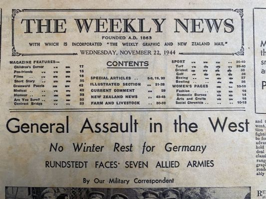 OLD NEWSPAPER: The Weekly News - No. 4226, 22 November 1944