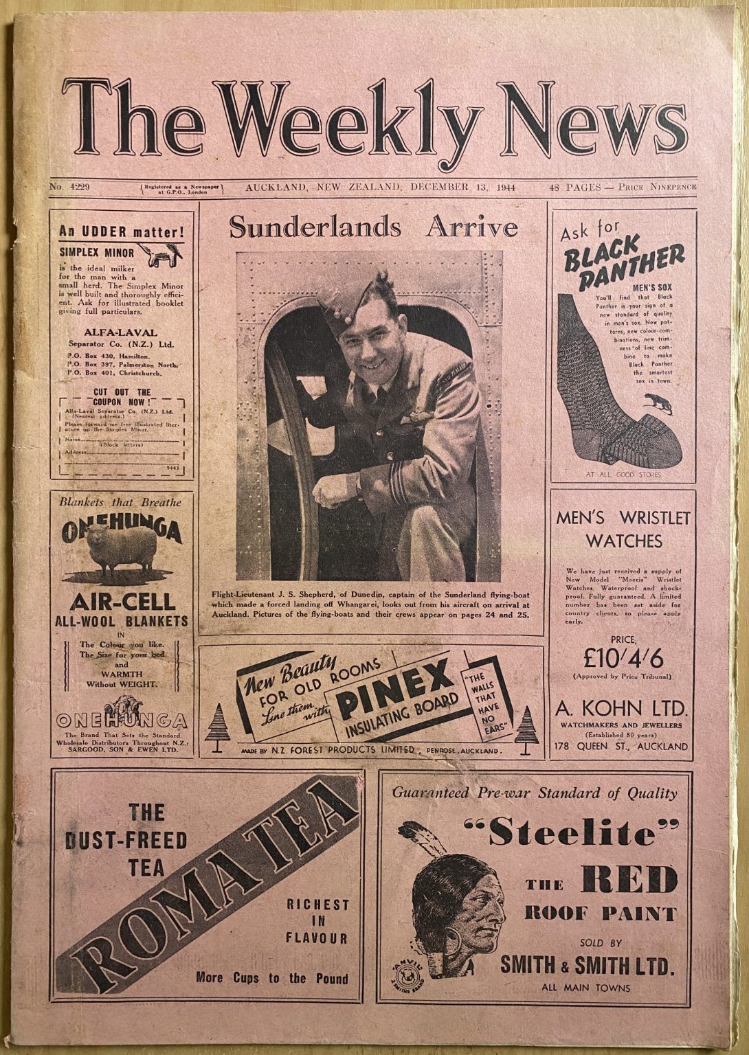 OLD NEWSPAPER: The Weekly News - No. 4229, 13 December 1944