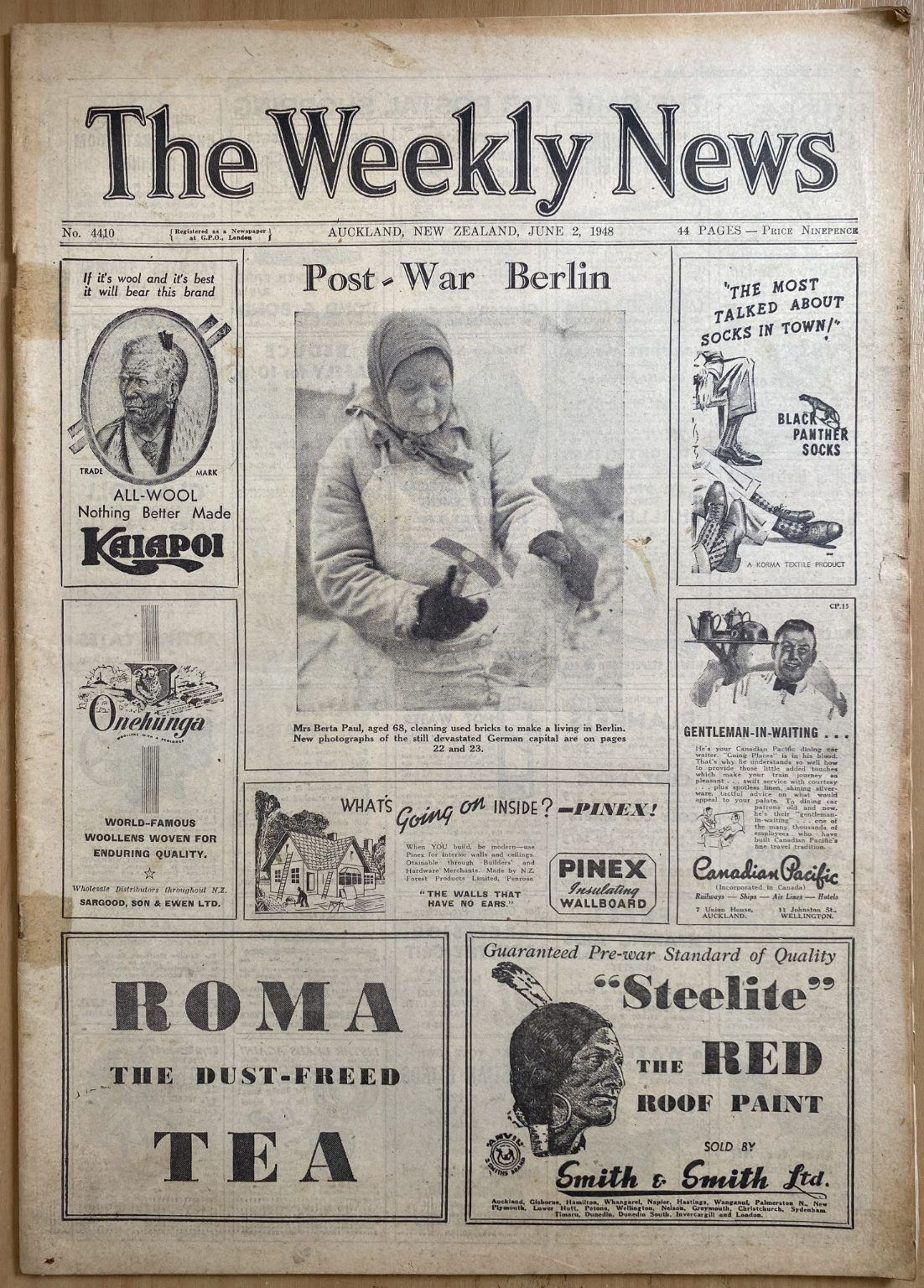 OLD NEWSPAPER: The Weekly News - No. 4410, 2 June 1948