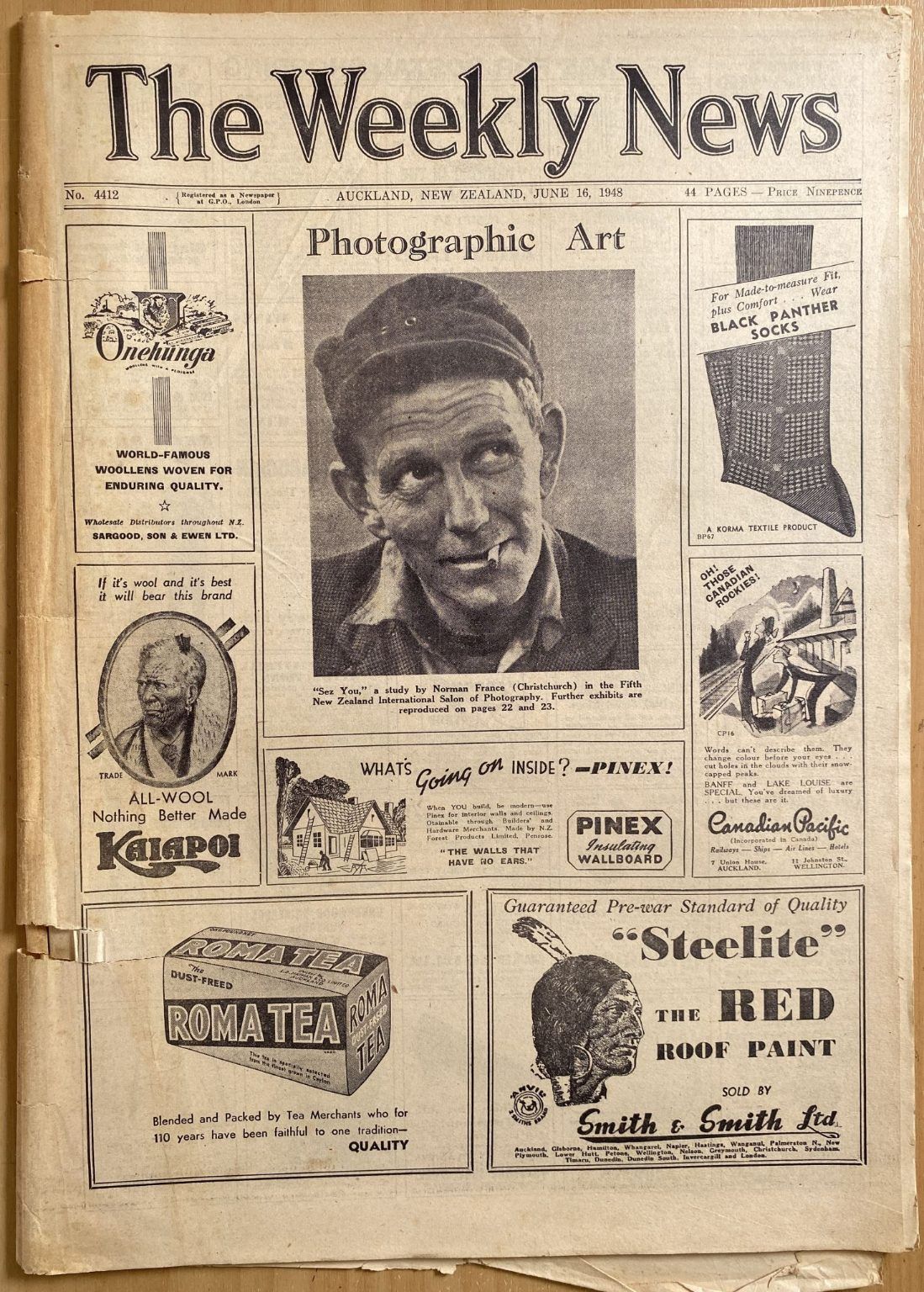 OLD NEWSPAPER: The Weekly News - No. 4412, 16 June 1948