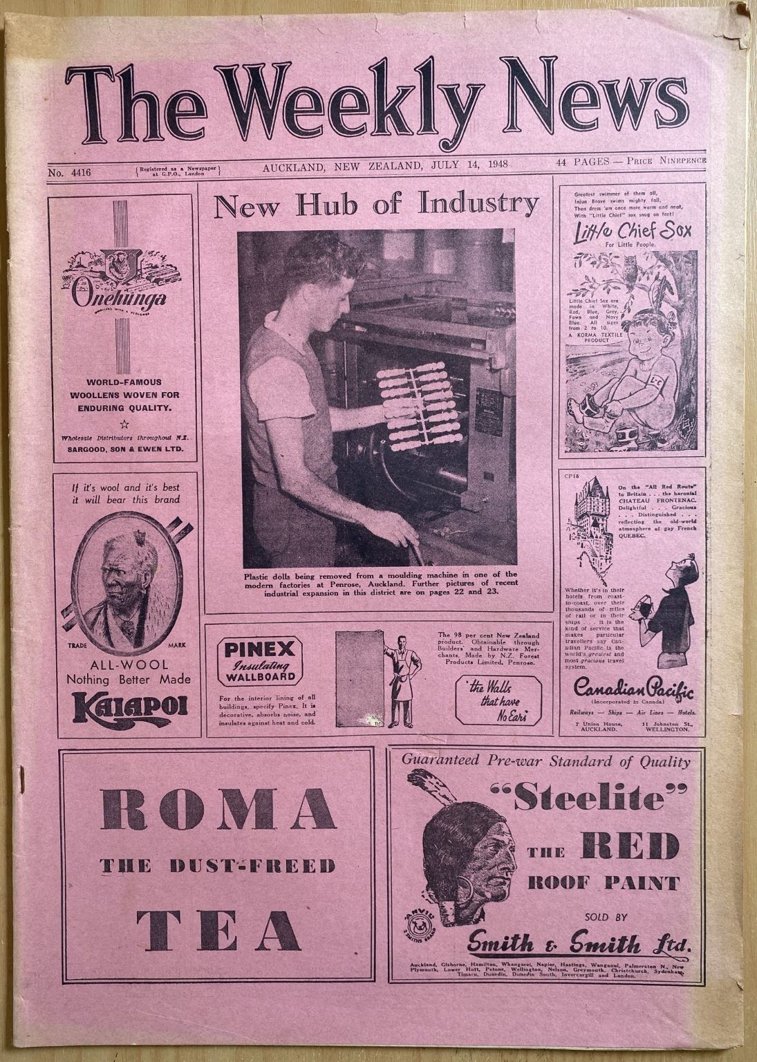 OLD NEWSPAPER: The Weekly News - No. 4416, 14 July 1948