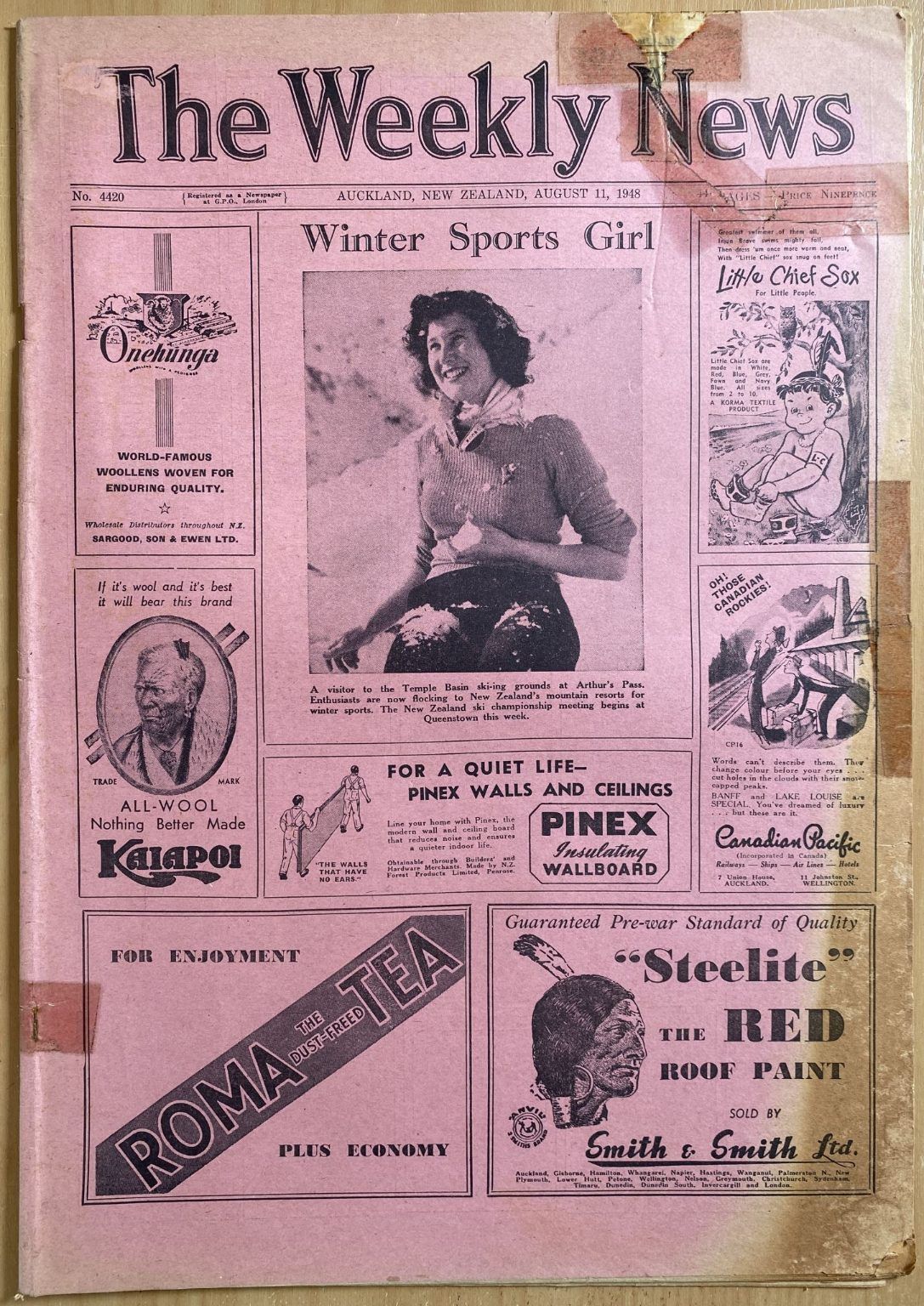 OLD NEWSPAPER: The Weekly News - No. 4420, 11 August 1948