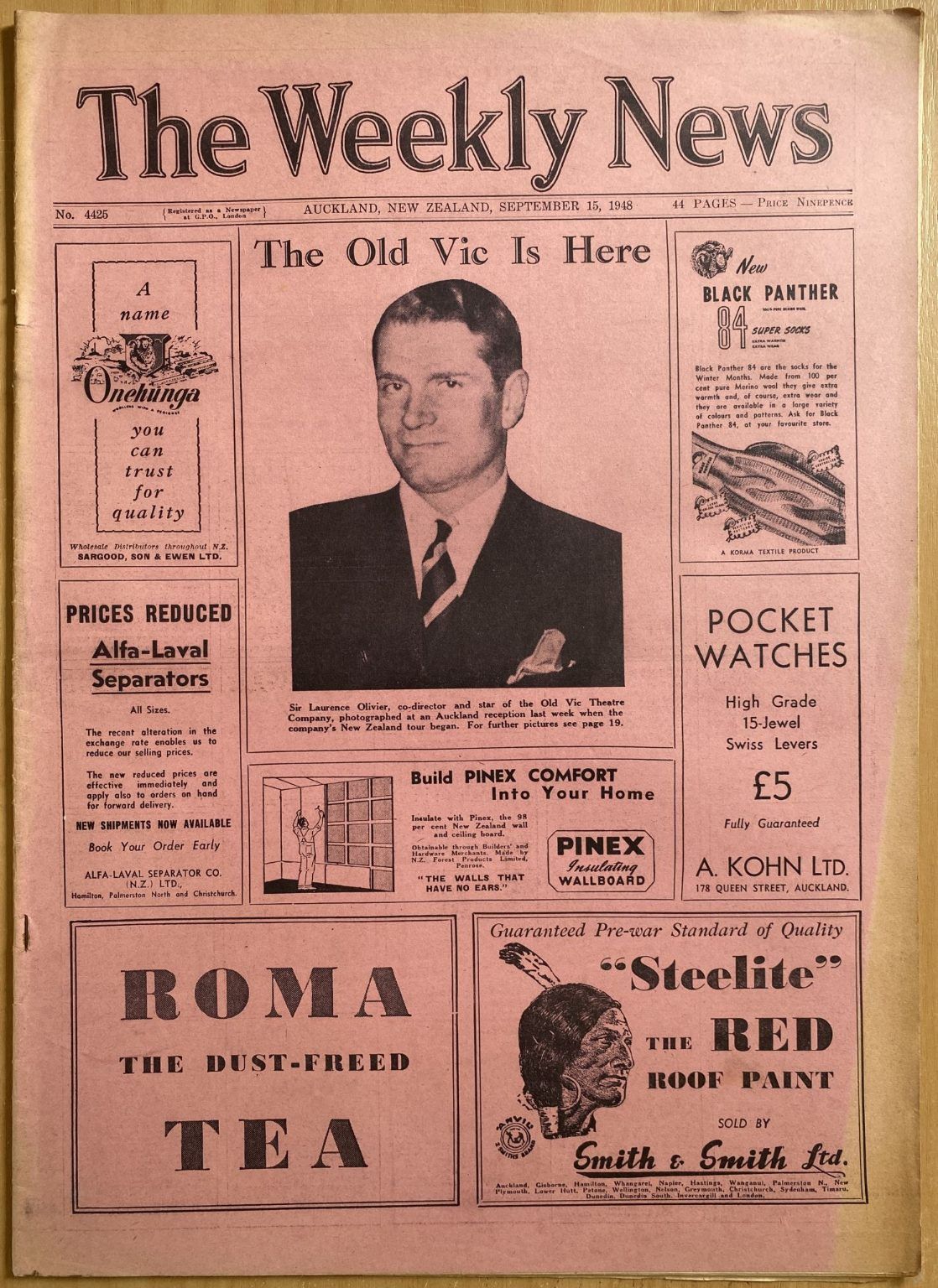 OLD NEWSPAPER: The Weekly News - No. 4425, 15 September 1948