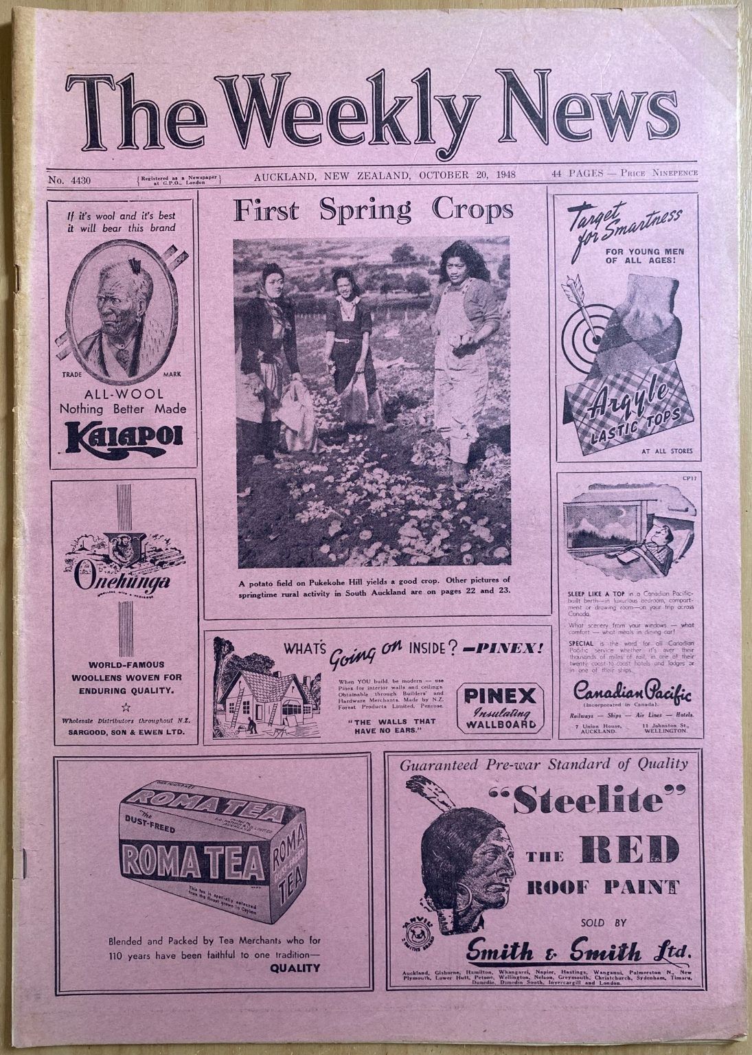 OLD NEWSPAPER: The Weekly News - No. 4430, 20 October 1948