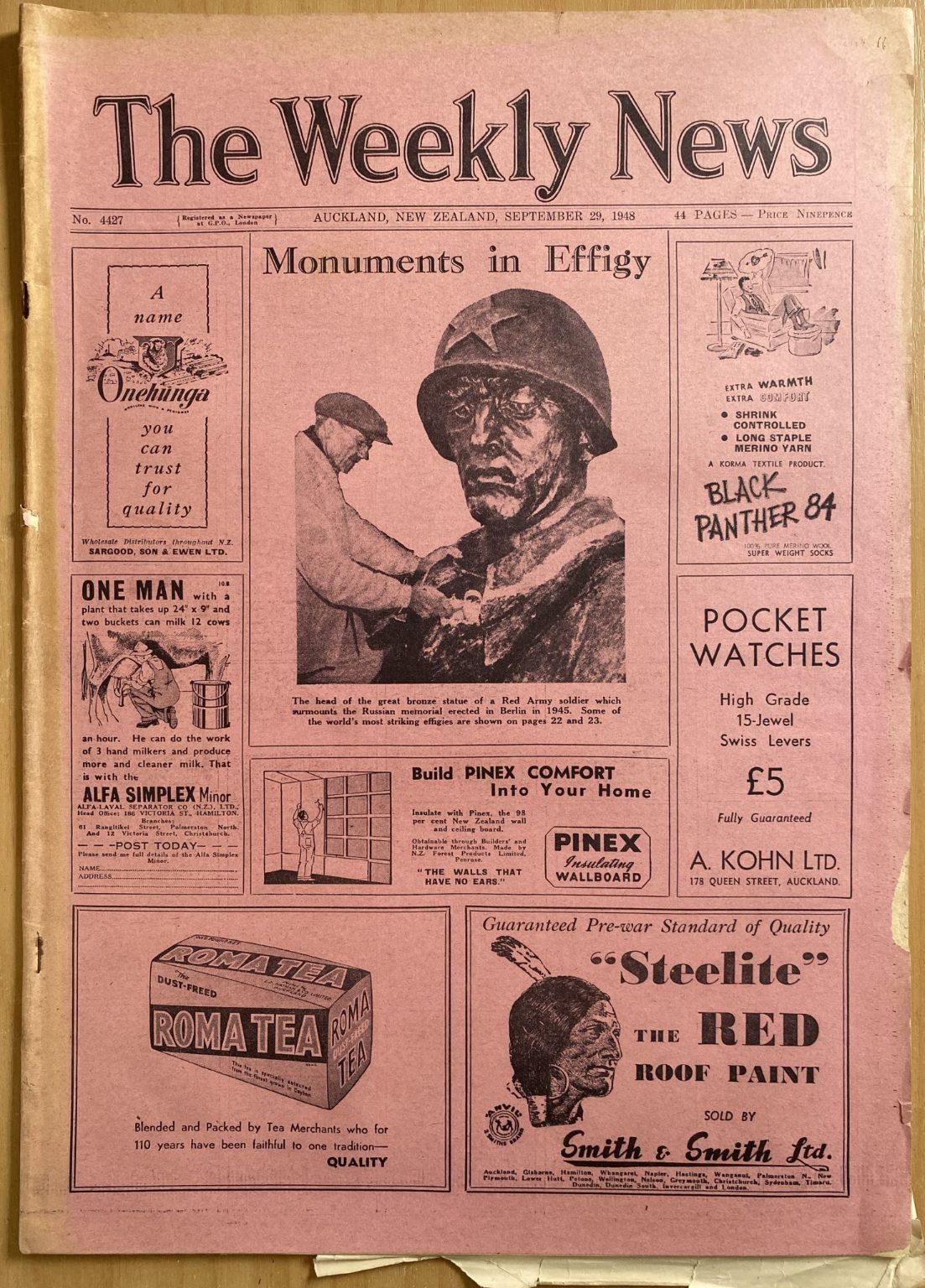 OLD NEWSPAPER: The Weekly News - No. 4427, 29 September 1948