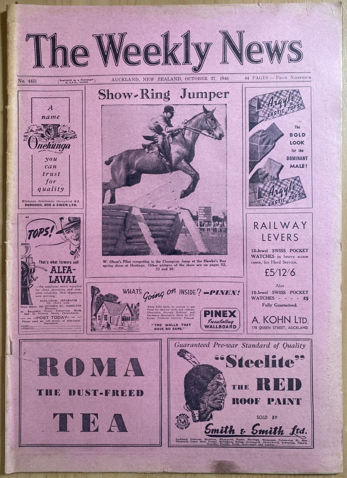 OLD NEWSPAPER: The Weekly News - No. 4431, 27 October 1948