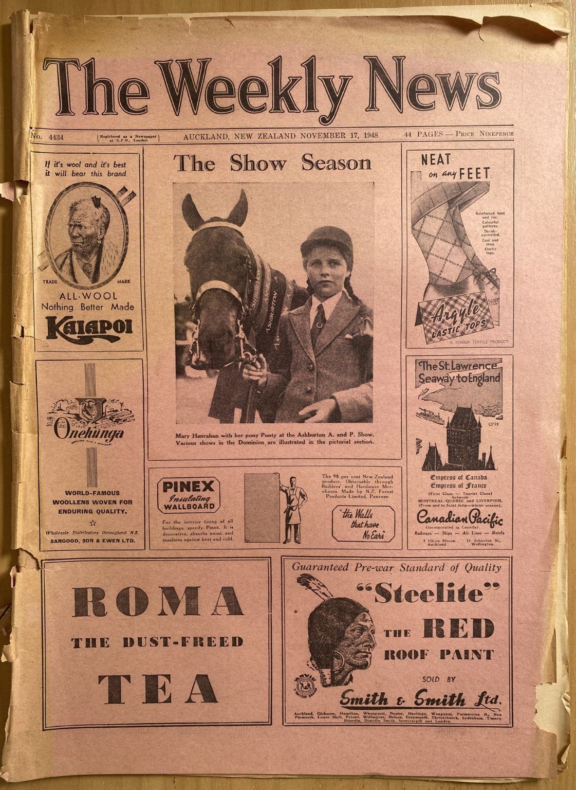 OLD NEWSPAPER: The Weekly News - No. 4434, 17 November 1948