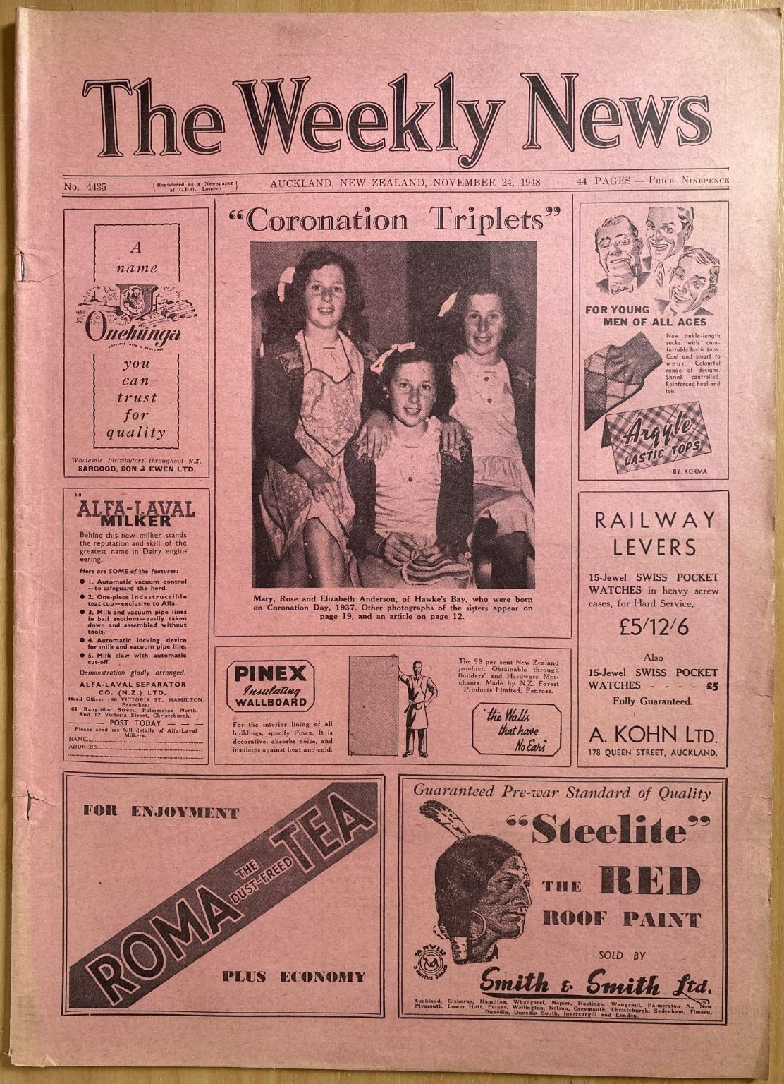 OLD NEWSPAPER: The Weekly News - No. 4435, 24 November 1948