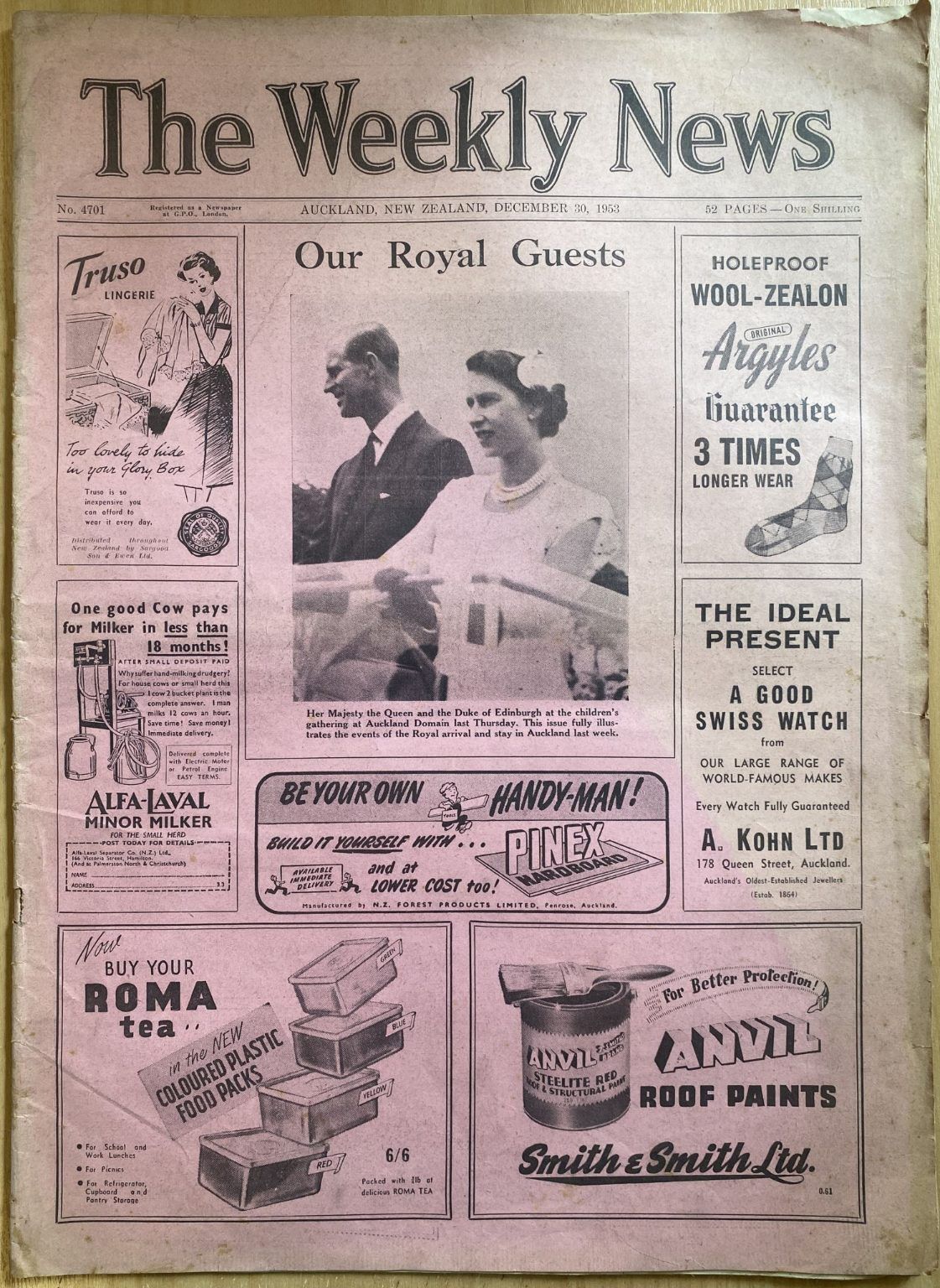 OLD NEWSPAPER: The Weekly News - No. 4701, 30 December 1953