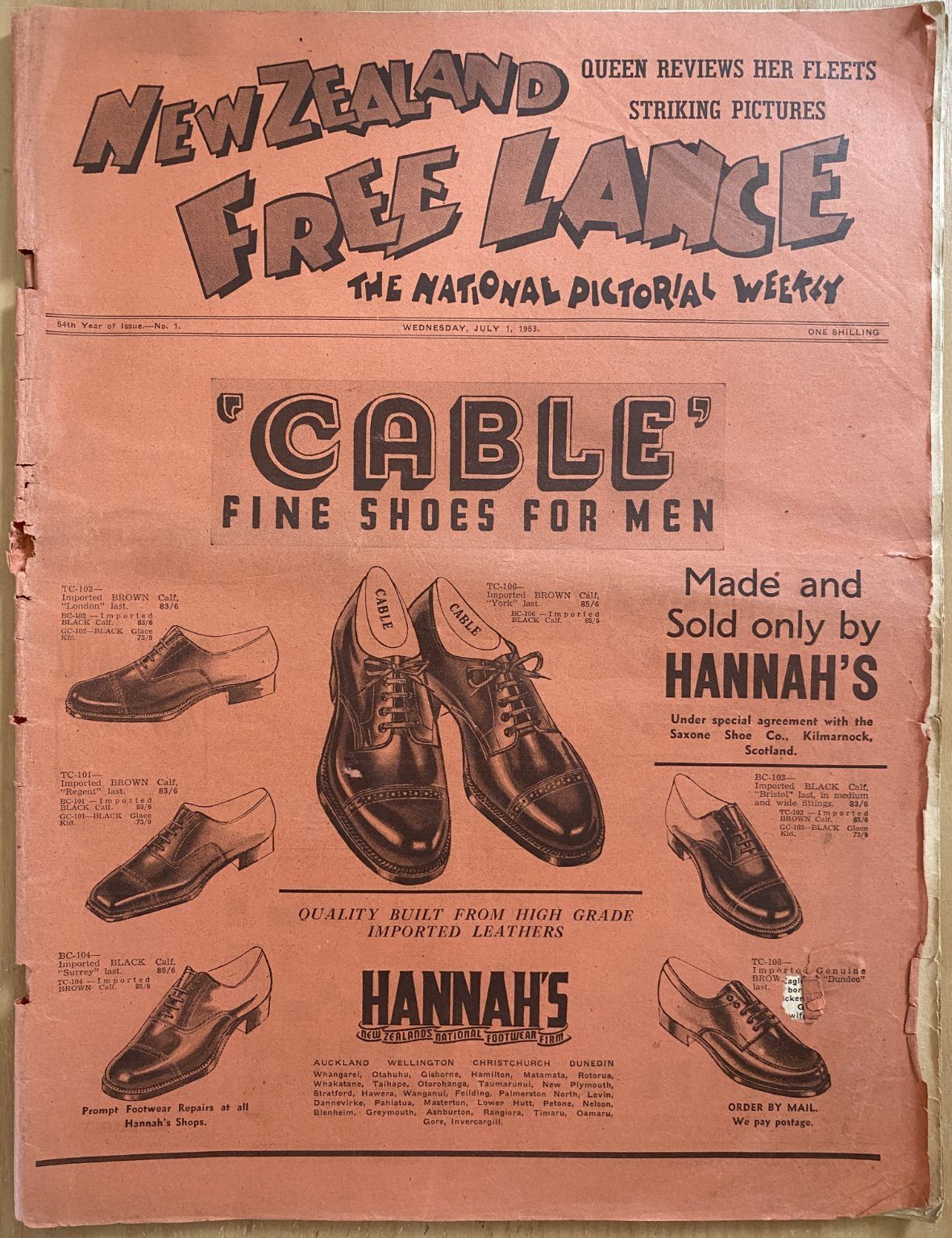 OLD NEWSPAPER: New Zealand Free Lance - No.1, 1 July 1953