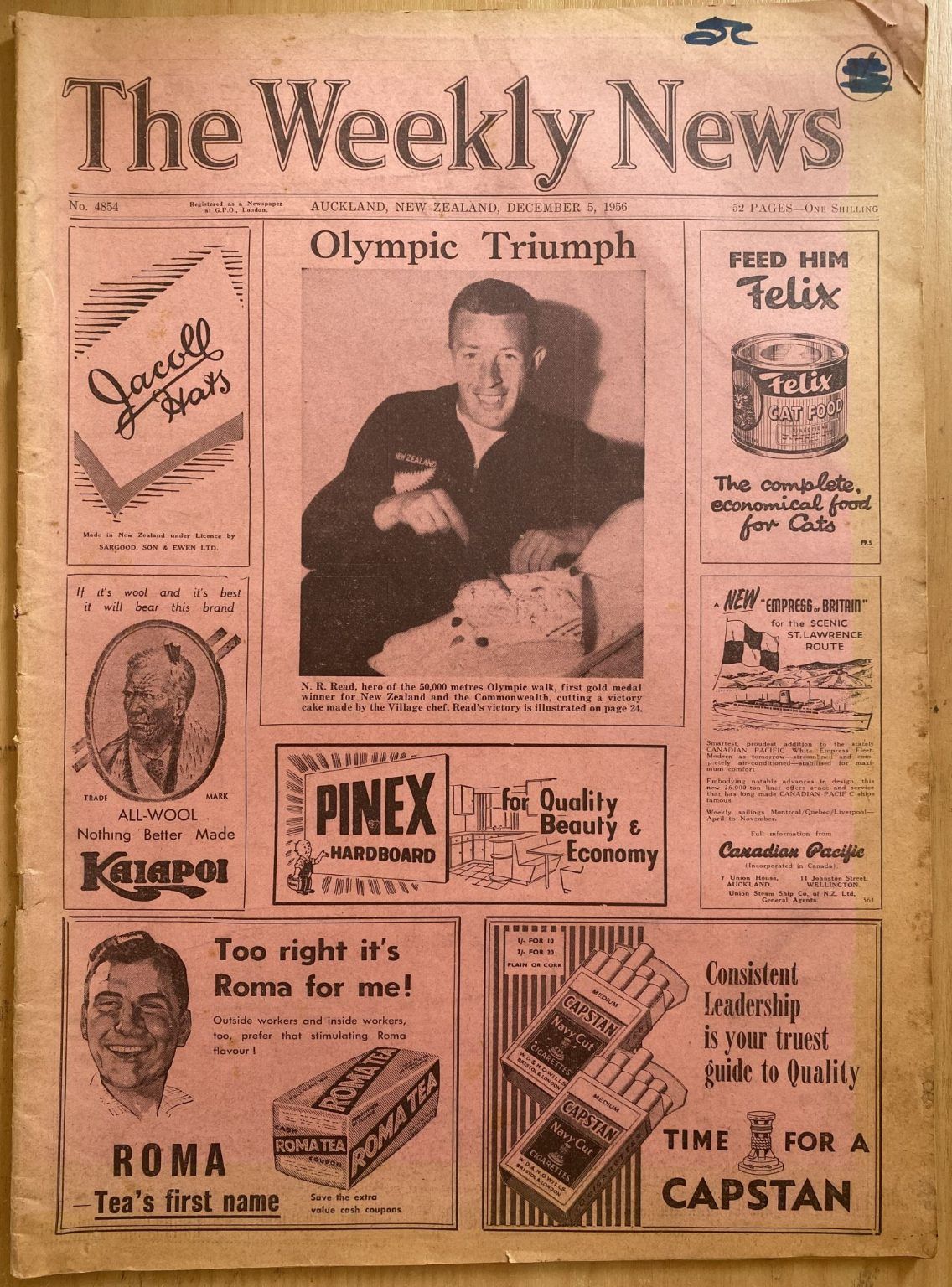 OLD NEWSPAPER: The Weekly News - No. 4854, 5 December 1956