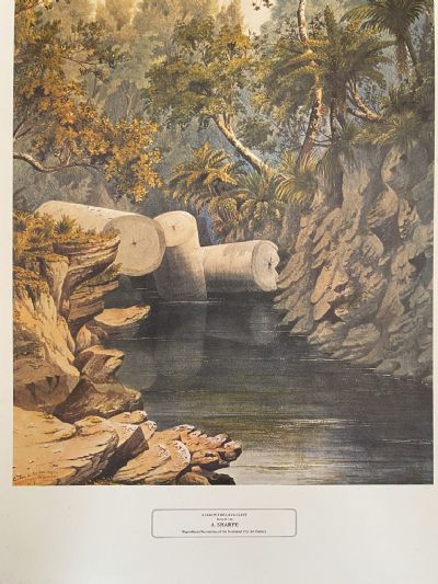 OLD PRINT: A Jam in the Lava Cleft 