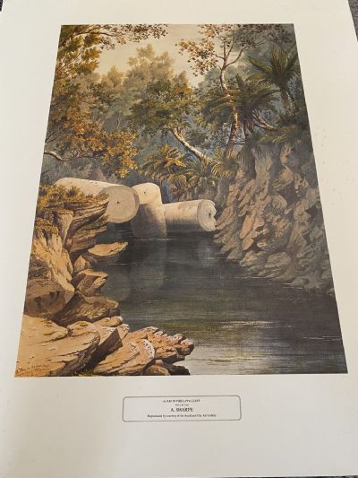 OLD PRINT: A Jam in the Lava Cleft