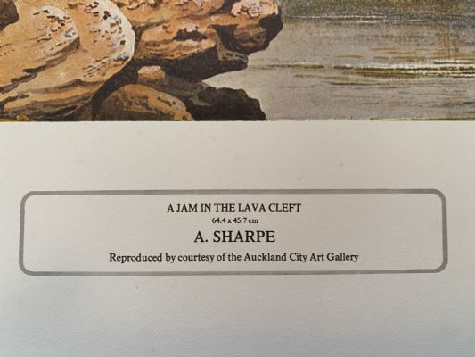 OLD PRINT: A Jam in the Lava Cleft