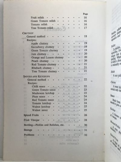 PICKLES AND RELISHES by Miss E. J. Howe 1971