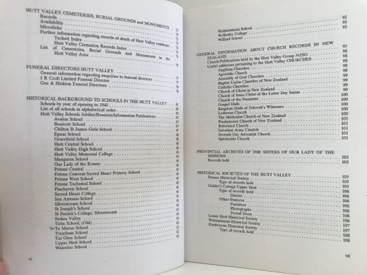 GENEALOGICAL RESOURCES IN THE HUTT VALLEY
