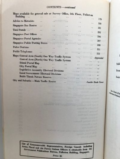 SINGAPORE GUIDE AND STREET DIRECTORY 1958, 5th edition