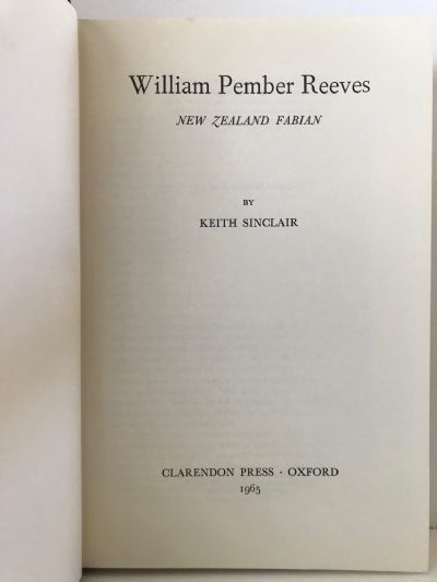 WILLIAM PEMBER REEVES: New Zealand Fabian