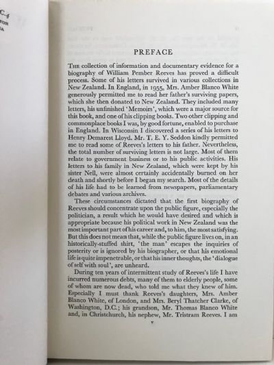 WILLIAM PEMBER REEVES: New Zealand Fabian