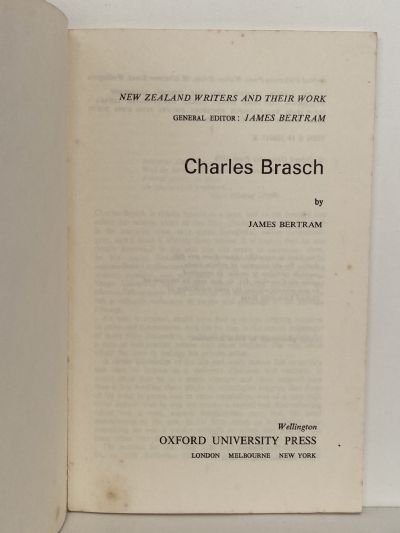 New Zealand Writers and Their Work - Charles Brasch