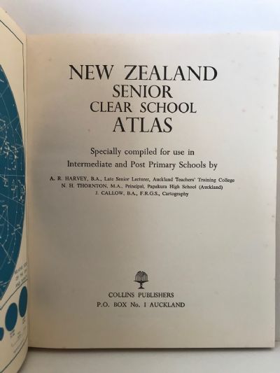 NEW ZEALAND SENIOR CLEAR SCHOOL ATLAS