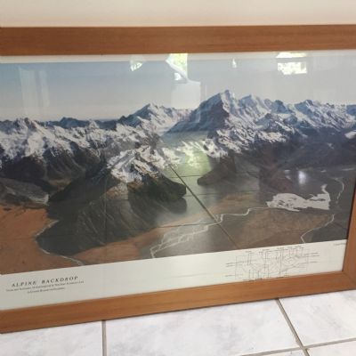 Colour photo of Mount Cook National Park, Tasman Glacier Region, New Zealand