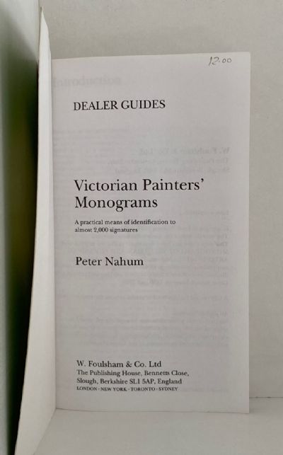 VICTORIAN PAINTERS' MONOGRAMS: Identify Almost 2000 Signatures
