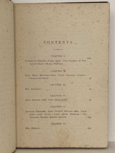 ENGLISH POETESSES: A Series Of Critical Biographies