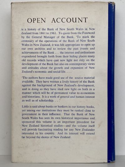 OPEN ACCOUNT: A History of the Bank of New South Wales in New Zealand 1861-1961