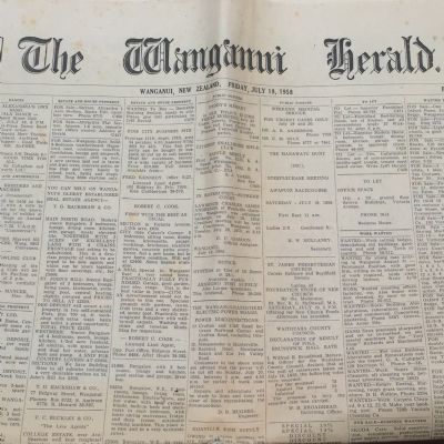 Old Newspaper : The Wanganui Herald, July 18th 1958