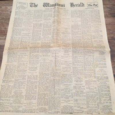 Old Newspaper : The Wanganui Herald, July 18th 1958