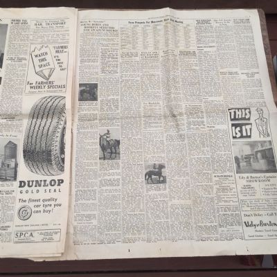 Old Newspaper : The Wanganui Herald, July 18th 1958