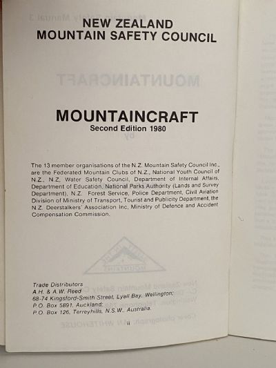 MOUNTAINCRAFT SAFETY MANUAL: No 3