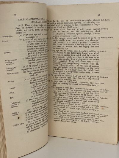ELECTRICAL WIRING REGULATIONS 1935