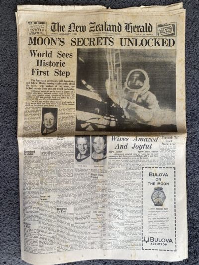 OLD NEWSPAPER: The New Zealand Herald, 22 July 1969 - Moon Landing Special