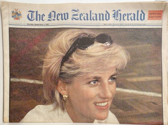 OLD NEWSPAPER: The New Zealand Herald, 1 Sept 1997 - Death of Princess Diana