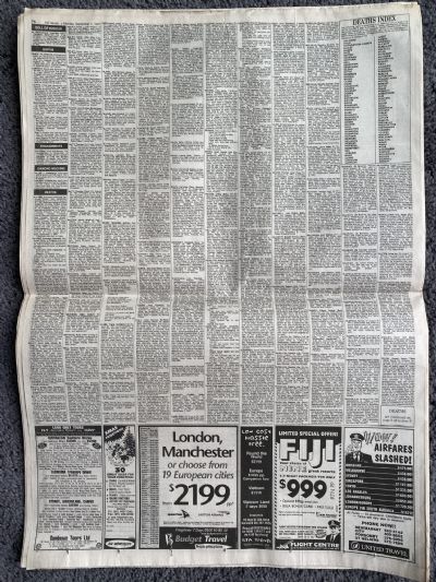 OLD NEWSPAPER: The New Zealand Herald, 1 Sept 1997 - Death of Princess Diana