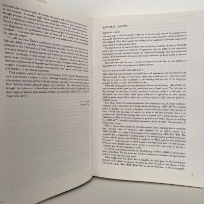 THE DICTIONARY OF NEW ZEALAND BIOGRAPHY: Volume One, 1769-1869