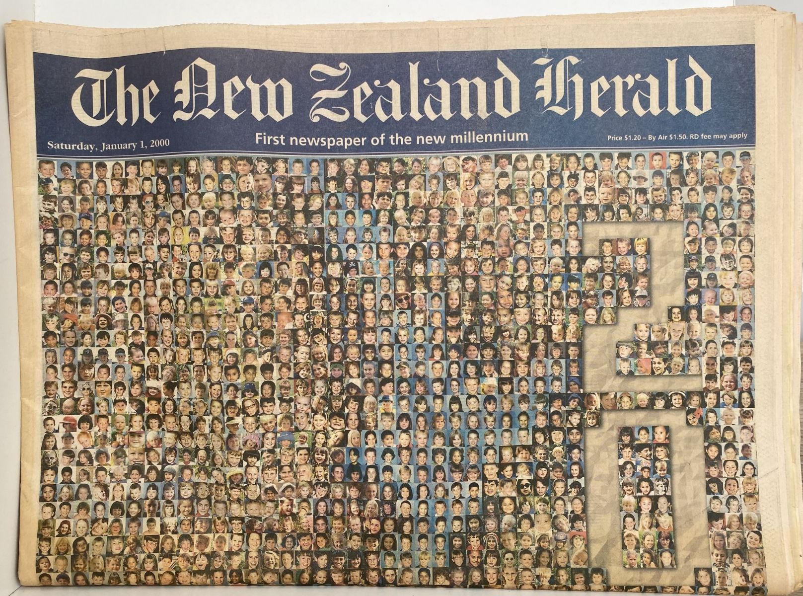 OLD NEWSPAPER: The New Zealand Herald, 1st January 2000 - new millennium