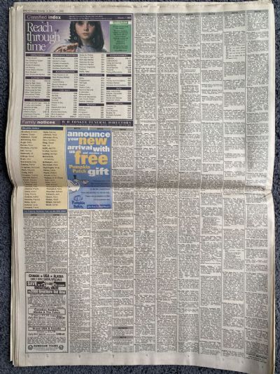 OLD NEWSPAPER: The New Zealand Herald, 1st January 2000 - new millennium