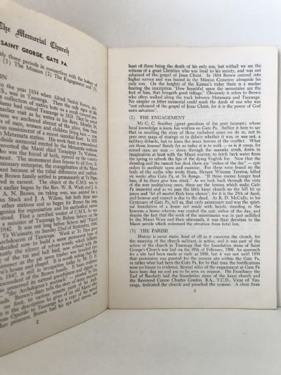 PUKEHINAHINA: Historic Gate Pa, 29 April 1864