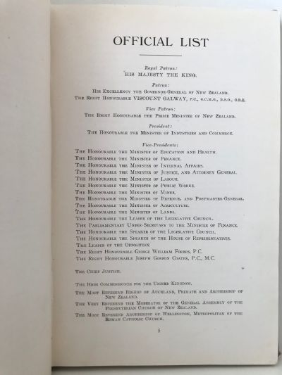OFFICIAL HISTORY OF THE NEW ZEALAND CENTENNIAL EXHIBITION: Wellington 1939-1940